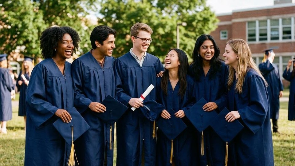 Graduates celebrating together